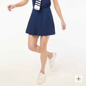 J.CREW Pleated Active Tennis Skort Navy Blue Size Large NWT